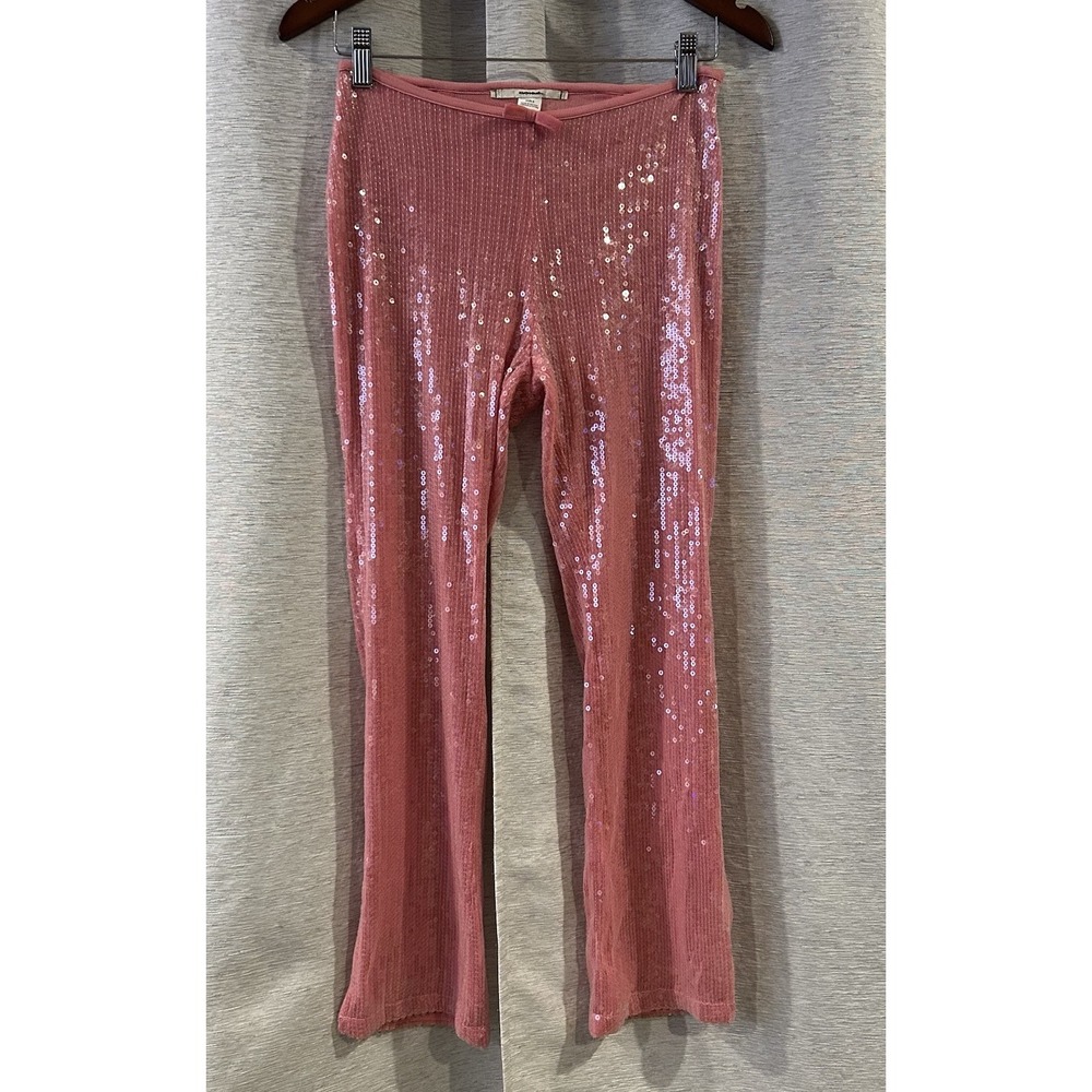 Kimchi Blue Anthropologie Lily Pink Sequin Sabrina Carpenter Party Glam‎ Pants 2